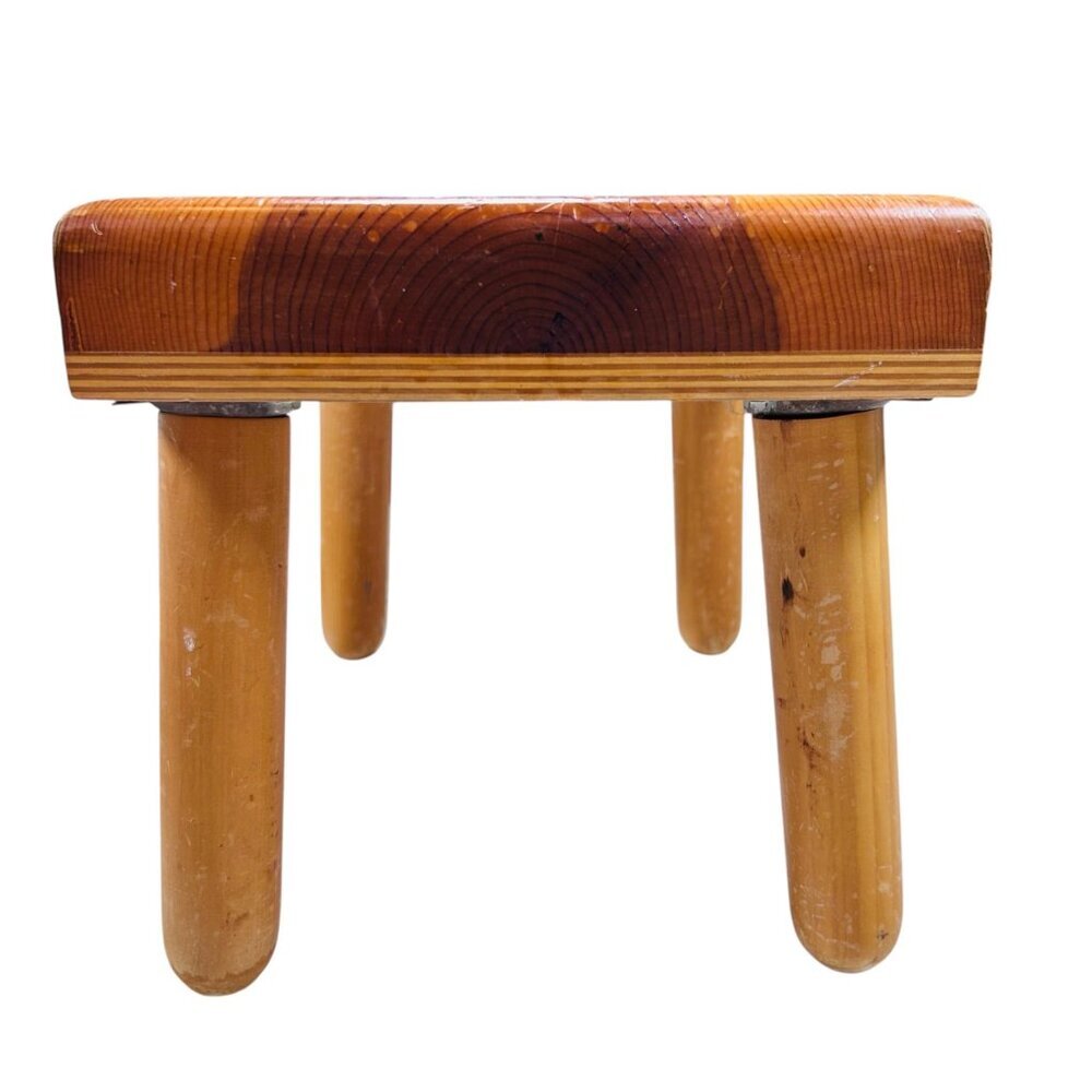 Personalized Wooden Stool Multicolor Puzzle Matthew Handcrafted - Picture 4 of 5